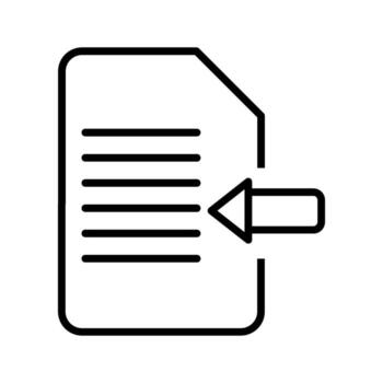 Import Document Vector Icon