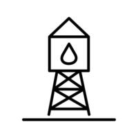 icono de vector de torre de agua