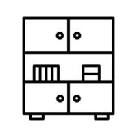 Table with Shelves Vector Icon