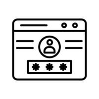 Web login Vector Icon