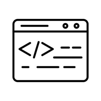 icono de vector de codificación web