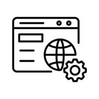 Browser Setting Vector Icon