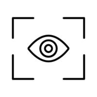 icono de vector de exploración ocular