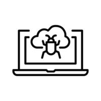 Bug Cloud Vector Icon