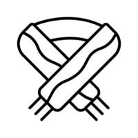 icono de vector de bufanda de invierno