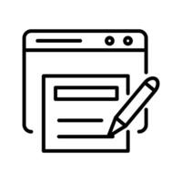 Blog Template Vector Icon