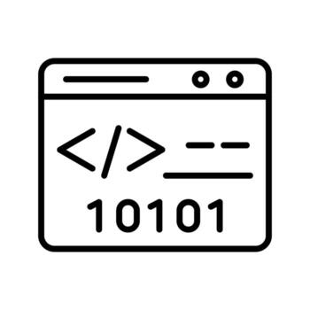 binario sitio web vector icono