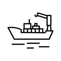 Cargo Ship II Vector Icon