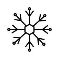 icono de vector de copo de nieve