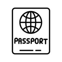 icono de vector de pasaporte