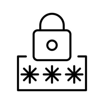 icono de vector de código pin