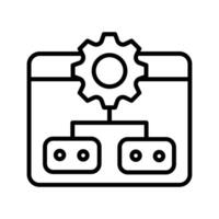 icono de vector de características de proyecto