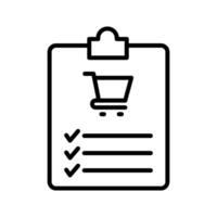 Shopping List Vector Icon