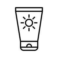 icono de vector de crema solar