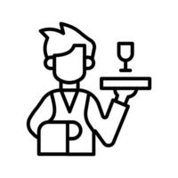 Waiter Vector Icon