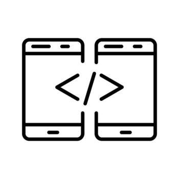icono de vector de código