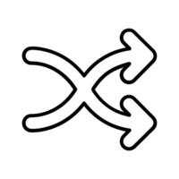 Arrow Crossing Vector Icon