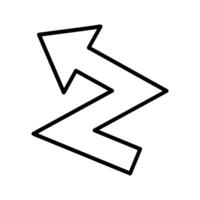 ZigZag Arrow Vector Icon