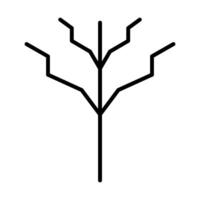 árbol sin hojas vector icono