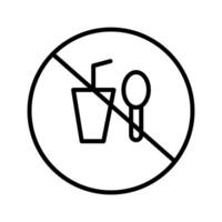 No Food or Drinks Vector Icon