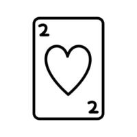 icono de vector de tarjeta de corazones