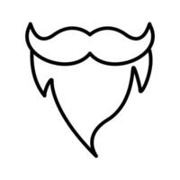 barba y Bigote ii vector icono