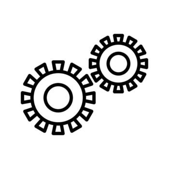 buscar motor mejoramiento vector icono