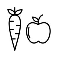 Fruits Vegetables Vector Icon