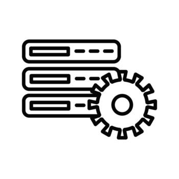 Database Setting Vector Icon