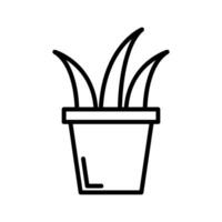 icono de vector de olla de hierba
