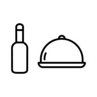 icono de vector de comida y cerveza