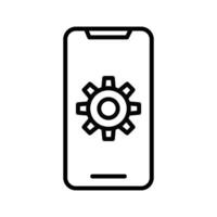 icono de vector de desarrollo de aplicaciones móviles