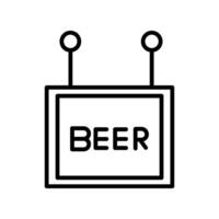 icono de vector de signo de cerveza