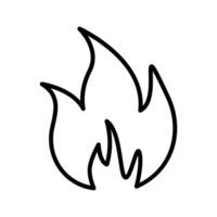 icono de vector de llama