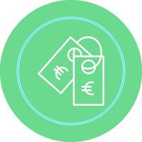 icono de vector de etiqueta euro