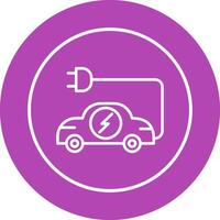 icono de vector de coche eléctrico