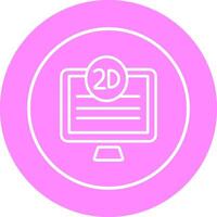 2d calidad pantalla vector icono