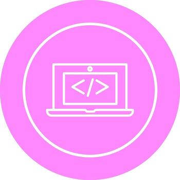 codificación computadora vector icono