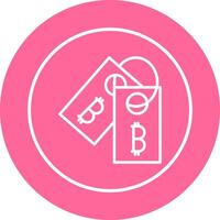 Bitcoin Label Tag Vector Icon