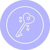 Love Key Vector Icon