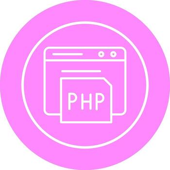 icono de vector de php