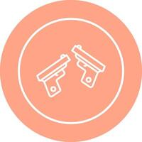 Two Guns Vector Icon