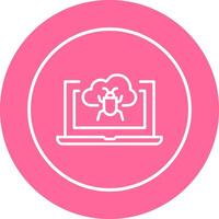Bug Cloud Vector Icon