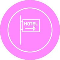 icono de vector de signo de hotel