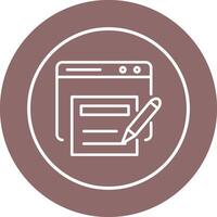 Blog Template Vector Icon