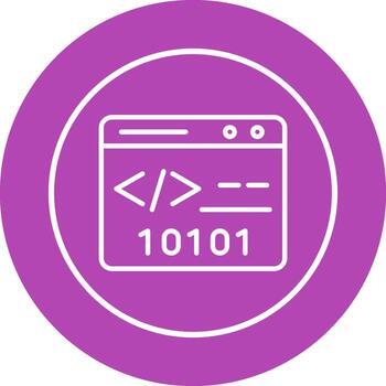 binario sitio web vector icono