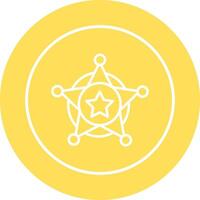 Sheriff Badge Vector Icon