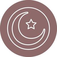 Moon and Star Vector Icon