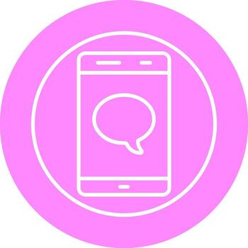 icono de vector de burbuja de mensaje único