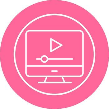 icono de vector de tutoriales en línea